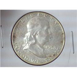 1958 FRANKLIN HALF DOLLAR PROOF