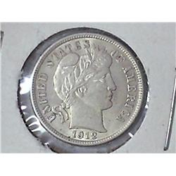 1912 BARBER DIME (UNC)