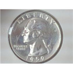 1959 WASHINGTON SILVER QUARTER PROOF