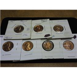 1961, 62, 63, 64, 69-S, 70-S & 71-S LINCOLN CENTS