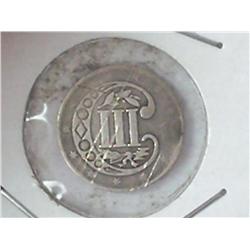 1856 THREE CENT PIECE (SILVER) RIM BUMP