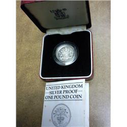1983 UNITED KINGDOM SILVER PROOF ONE POUND COIN