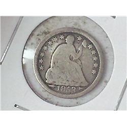 1853 WITH ARROWS SEATED LIBERTY HALF DIME