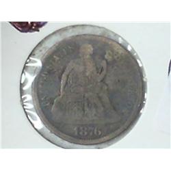 1876 SEATED LIBERTY DIME