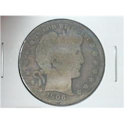 1906 BARBER HALF DOLLAR