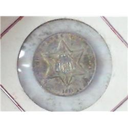 1861 THREE CENT PIECE (SILVER) UNC