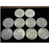 Image 2 : 10 ASSORTED 40% SILVER KENNEDY HALF DOLLARS