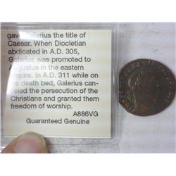 305-311 AD GALERIUS BRONZE FOLLIS OF ANCIENT ROME
