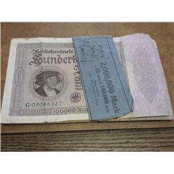 20-1923 100,000 MARK INFLATION NOTES WITH BAND