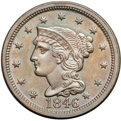 1846 N-16 R5 Tall Date AU58.