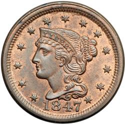 1847 N-3 R3 Repunched Date MS63.