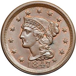 1847 N-3 R3 Repunched Date MS60.