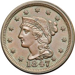 1847 N-5 R3+ Repunched 84 MS60.