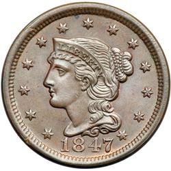 1847 N-19 R1 Repunched 4 MS62+.
