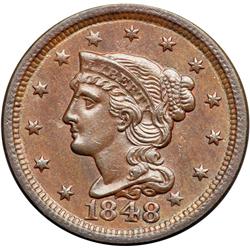 1848 N-17 R1+ Repunched 4 MS62.