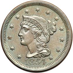 1854 N-23 R2 AU58.