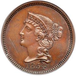 1854 Pattern 1C. J-160 PCGS PF65 BR