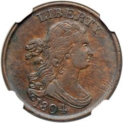 1804 C-8 R1 Spiked Chin NGC graded AU50.