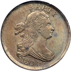 1804 C-13 R1 Plain 4 without Stems NGC graded MS64