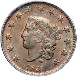 1831 N-12 R1 PCGS graded MS64 Brown.