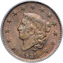 1831 N-12 R1 PCGS graded MS65 Red & Brown.