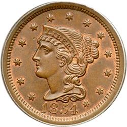 1854 N-6 R1 PCGS graded MS65 Brown.