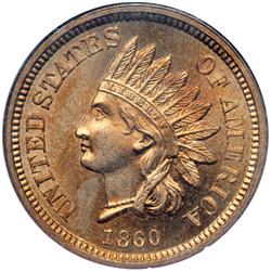 1860 Indian Head 1C NGC MS66