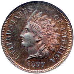 1877 Indian Head 1C NGC PF67 RB