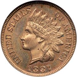 1887 Indian Head 1C NGC PF62 RB