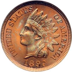 1899 Indian Head 1C NGC MS66 RD