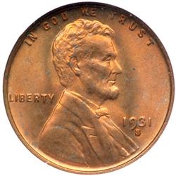 1931-S Lincoln 1C NGC MS64 RD