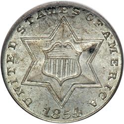 1854 Silver 3C