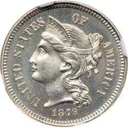 1879 Nickel 3C NGC Proof 66