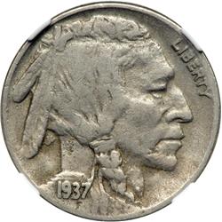 1937-D Buffalo 5C. 3 Legs NGC VF30