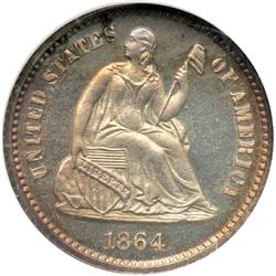 1864 Liberty Seated H10C NGC Proof 63