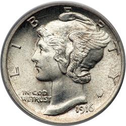 1916 and 1916-S Mercury Dimes