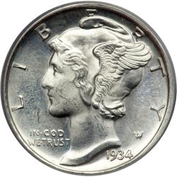 1934-D Mercury 10C