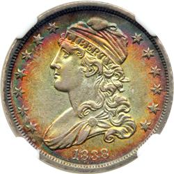 1838 Bust 25C NGC AU58