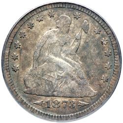 1873-CC Liberty Seated 25C. Arrows