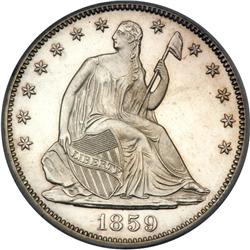 1859 Liberty Seated 50C