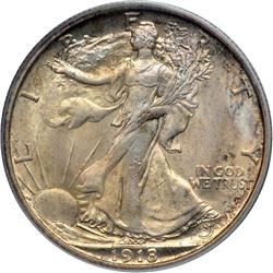 1918-S Liberty Walking 50C