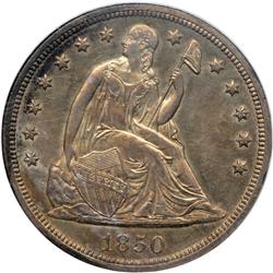 1850-O Liberty Seated $1 NGC MS61