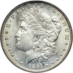 1891-O Morgan $1