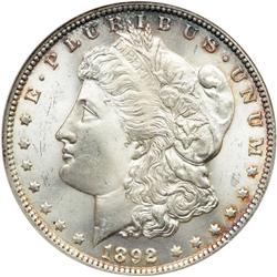 1892-O Morgan $1 NGC MS65