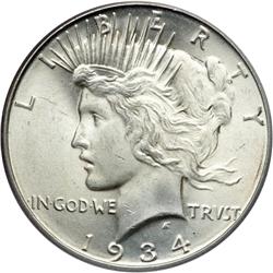 1934-D Peace $1