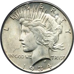 1934-S Peace $1