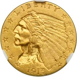 1915 $2.50 Indian NGC MS63