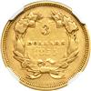Image 2 : 1854 $3 Gold
