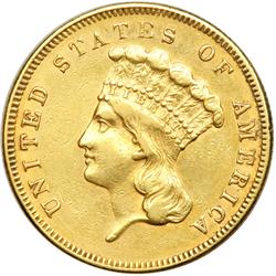 1855 $3 Gold