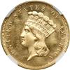 Image 1 : 1866 $3 Gold NGC MS65
